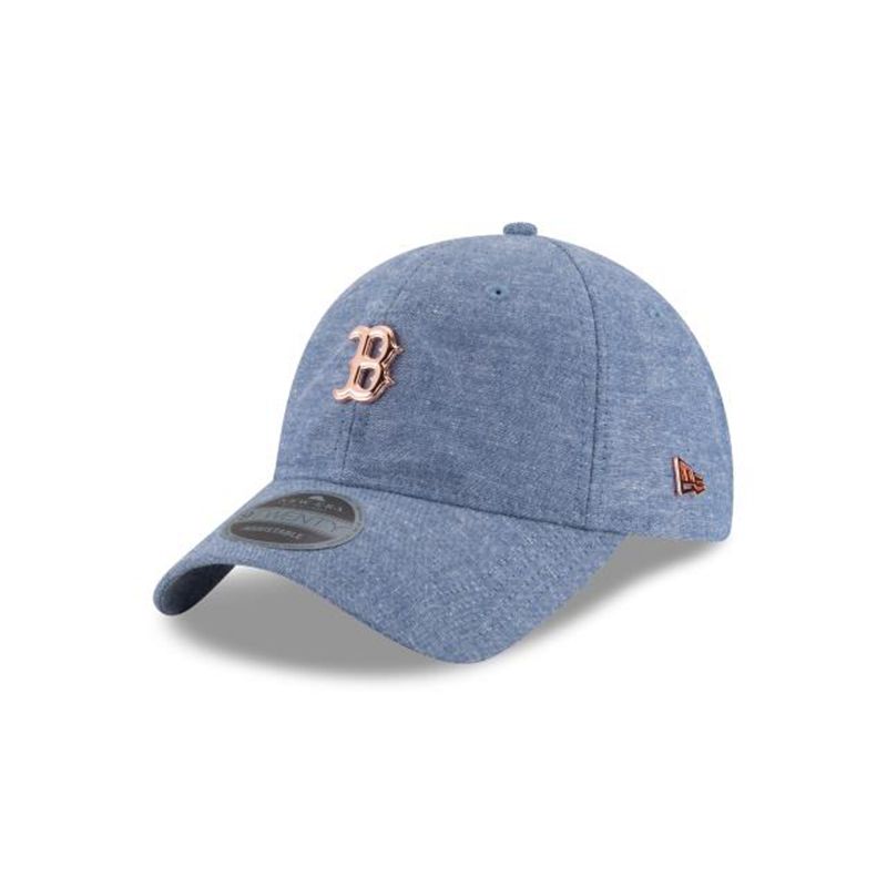 MLB Boston Red Sox Team Badged 9Twenty Adjustable (UAE4431) - Blue New Era Caps